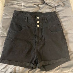 Black Jean shorts